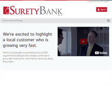 Tablet Screenshot of mysuretybank.com